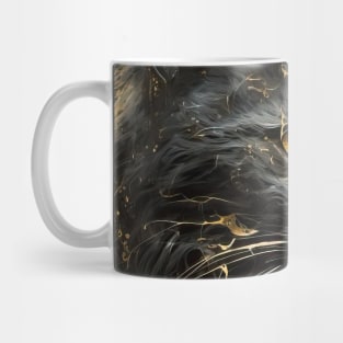 Cat Portrait Animal Nature Wildlife Dark Painting Wild Spirit Mug